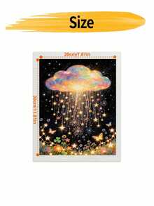 DIY Rainbow Cloud Stars Flowers (Frameless Or Framed 8x12 / 16x20 Inches) Paint By Numbers Kit(Acrylic) Arts & Crafts For Adult Beginners, Home Wall Decor, And Holiday Gifts - Sets - View 8