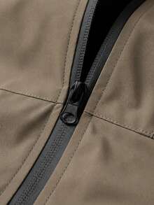Women's Spring/Autumn Casual Outdoor Lightweight Zipper Hooded Colorblock Sports Jacket With Pockets, Suitable For Hiking, Running, Fitness - Green - View 5