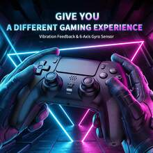 A Wireless Controller Compatible With P4, P4 Slim, P4 Pro, PC, Smartphones, Featuring A Hall-Effect Joystick, Dual Vibration Motors, A Six-Axis Gyroscope, Macro Programming, Turbo Mode, An 800mAh Battery, A Microphone, And A 3.5mm Headphone Jack. - View 4