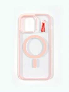 1pc 5-Style Optional Contrast Border Magnetic Large Window Transparent Phone Case, Ins Minimalist Phone Case, Built-In Magnetic Ring Supports Wireless Charging; Covers, A Style Transparent Border / B Style Light Pink Border / C Style Vibrant Orange Border / D Style Classic Black Border / E Style Light Gray Border, Raised Lens Full Coverage Anti-Drop Soft Shell, Minimalist Versatile Fashion Phone Case, Suitable For Personal Use, Birthday Gift Choice; Compatible With IPhone Case - Multicolor - View 95