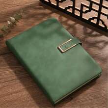 1pc Classic Vintage Notebook, A5 Size, PU Material, Personalized Soft Leather Cover, With Bookmark, Minimalist Portable, Suitable For Business Meetings, College Students, Love Diary, Study Supplies, Low-Key Luxury Notebook For Back To School, Christmas Gift - A5 - View 7