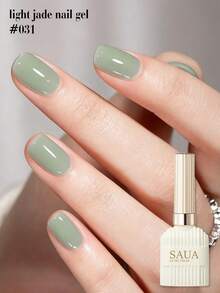 SAUA 15ml Classic Semi-Sheer Green Gel Nail Polish, Versatile For All Seasons, High Saturation, Long-Lasting, Alcohol-Free, Removable, Semi-Permanent Nail Polish, Suitable For Home And Salon Use - Multicolor - View 5