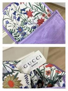 2‑Colors Optional Satin Flap Makeup Bag Portable Travel Cosmetic Storage Pouch Large‑Capacity Gift For Women Gucci Beauty Satin Makeup Bag Light Pink & Lavender Two‑Colors Optional - Purple - View 11
