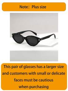 1 Pair Women's Cat Eye PC Rivet Retro Casual Street Style Fashion Glasses - Multicolor - View 5