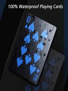 1 Set Creative Personalized Poker Cards PVC Plastic Waterproof Magic Playing Cards Black Matte Tabletop Game Cards - Multicolor - View 9