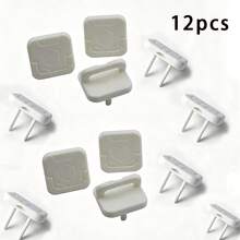 US Standard Power Outlet Protective Covers, Home Child Electric Shock Safety Plug, Compatible With US Wall Outlets, Baby Home Anti-Touch Socket Protection Accessories (12pcs) - A - View 10