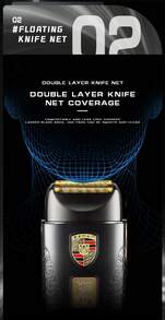 Kemei KM-T93 Men's Electric Shaver Reciprocating Dual Blade Razor USB Rechargeable LED Digital Display Metal Body Beard Trimmer Suitable For Business Gift Gift For Men - Gold - View 6