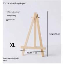 1/3-Piece Wooden Easel Frame, Wedding Table Card Holder, Photo Display Stand, Handmade Painting Artist Supplies, Home Decoration, Natural Wood Legs Display Stand, Conference And Wedding Table Card Holder, Painting And Craft Wooden Display Stand, Mini Easel, Multi-Functional Painting Display Stand, Triangular Phone Stand, Desktop Decorative Display Stand. - Wood Color - View 17
