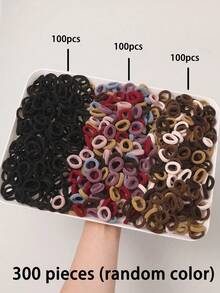 300 High Elasticity Hair Accessories Without Damaging Children's Hair (Random Color) - Multicolor - View 7