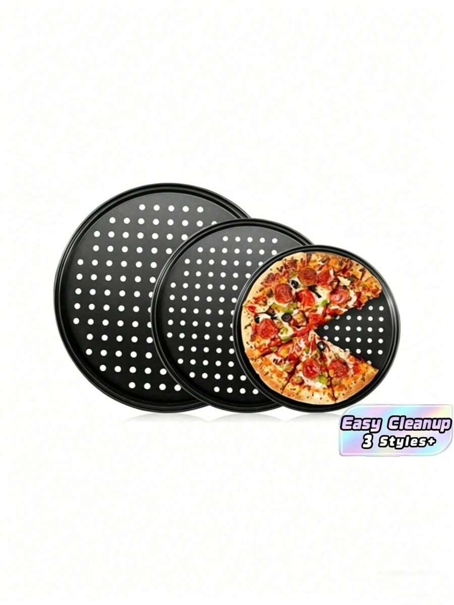 Pizza Baking Pan & Pizza Molds - Black - View 1