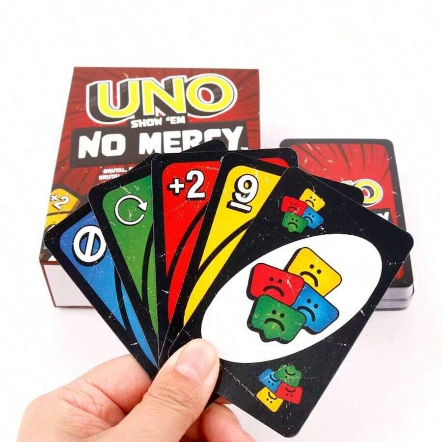 1 Box Splendor Official Ruthless Tabletop Card Game, Suitable For Team Gatherings, Can Be Used As Toy, Birthday Gift, Halloween/Christmas Gift, Christmas Stocking Filler. Official UN/O Ruthless Card Game, Christmas Gift, Stocking Filler, Christmas Gift - Multicolor - View 1