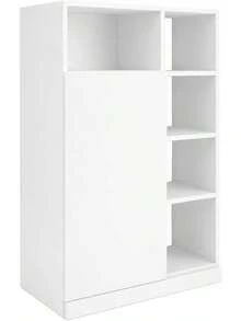 Escocia Mueble Despensero de Melamina - Mueble Organizador de Cocina Moderno y Funcional - Blanco - Ver 2