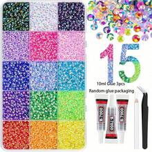 15/24/40 Warna 4mm Rhinestone Resin Datar Berwarna-warni, Batu Permata Buatan Tangan Bulat Lepas, Cocok untuk Seni Kuku, Dekorasi Casing Ponsel, Pembuatan Perhiasan, Scrapbooking, Pembuatan Kartu dan Seni Resin, Proyek Kerajinan Tangan DIY Warna Campuran - 4 mm - View 12