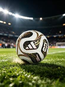 Adidas Size 1 TPU Seamless Thermobonded World Cup Final Mini Soccer Ball Gold/White/Black - Black, White and Gold - View 1