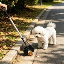 Outdoor Pet Long-Handled Poop Scoop Handle-Type Dog Poop Pickup Tool Suitable For Outdoor Dog Walks. - Black - View 1