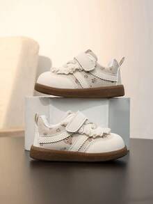 1 Pair Bear Design Lace Cute Training Shoes For Baby Girls - Beige - View 2