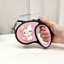 1件裝 Sanrio Hello Kitty 自動伸縮狗牽繩 10英尺，粉色綠色藍色卡通設計，適合小型至中型犬，寵物牽繩，Sanrio 角色主題，亮面拉繩可伸縮狗鏈 - 彩色 - 查看 7