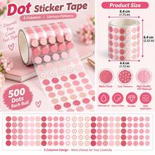 3m/Roll PET Polka Dot Washi Tape, Notebook Marker Stickers, Packaging Decoration Stickers, Daily Planner Check-Off Stickers, Ins Style Basic Material Scrapbook Stickers - Multicolor - View 1