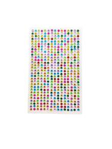 1pc Autumn Christmas New Colorful 3mm Rhinestone Face Stickers, Random Diamond Color, For Face And Head Makeup Decoration And Beautification, Y2K Style, Suitable For Music Festivals, Children's Day, Christmas And More - Multicolor - View 5