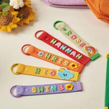 Custom Embroidered Name Keychains, Personalized Water Bottle Straps, Custom Bag Charms, Personalized Back-To-School Gifts For Family - Multicolor - View 4
