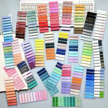 30pcs/6000 Sheets, 18pcs/3600 Sheets, 12pcs/2400 Sheets Sticky Notes Index Tabs Labels PET Material Semi-Transparent Plastic Waterproof Sticky Notes Color Series Marker Tabs Student Textbook Note-Taking Tabs With Ruler Reading Book Message Tabs School Back-To-School Supplies Office Document Tabs - one-size - View 3
