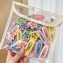 1pc White Hair Clip + 10pcs Kids Hair Clips (Random Color And Style) - 1 White + 10 Kids Hair Clips (Colors and Styles Random) - View 2