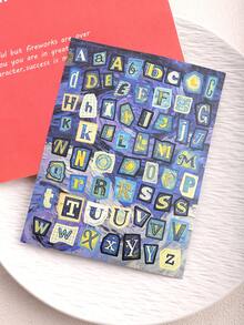 4 Sheets English Letter Stickers, Number Stickers, Symbol Stickers, Label Stickers, Set, Vintage DIY Stickers, Creative Stickers, Stationery Stickers, Junk Journal Scrapbook Supplies Set, Letter Stickers, Suitable For Scrapbooking - Multicolor - View 8