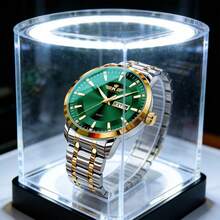 CTPOR Men's Dual Calendar High-End Business Watch, Fashionable Water-Resistant Luminous Quartz Watch, For Daily Birthday Holiday Gifts Halloween Christmas - Multicolor - View 7