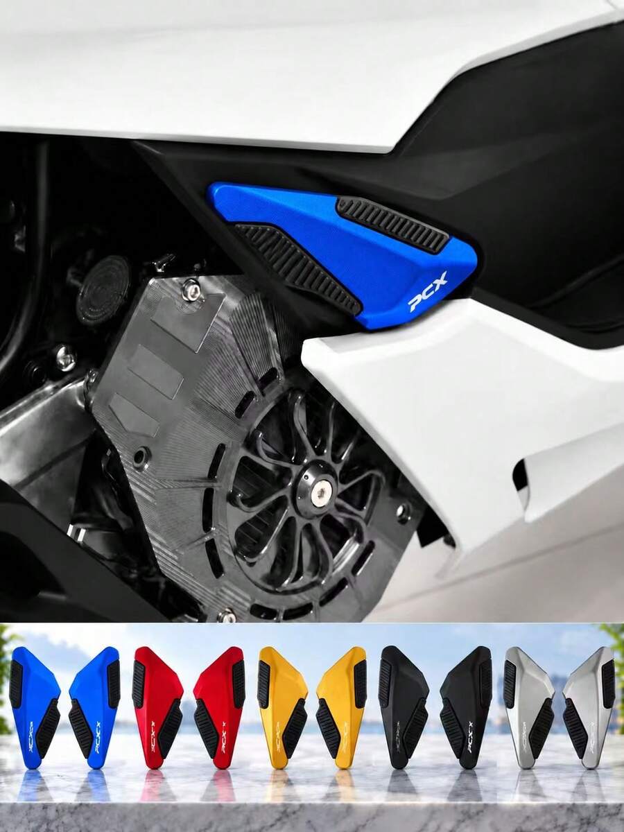 مساند قدم الركاب الخلفية للدراجة النارية PCX160 PCX125، زوج واحد من مساند القدم الخلفية الموسعة والعريضة من سبيكة الألومنيوم CNC مع وسادات مطاطية مانعة للانزلاق، وسادات مسند قدم الركاب، أجزاء تعديل واستبدال للدراجة النارية والسكوتر
