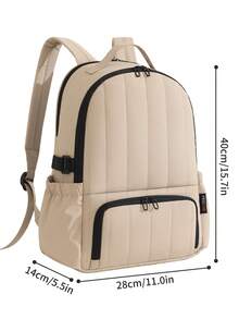 Ransel Multifungsi Berlapis Kain untuk Musim Dingin, Ransel Laptop Wanita 14/15,6 Inci, Ransel Ringan Tahan Air Berkapasitas Besar dan Modis, Satu Tas Serbaguna Multifungsi, Dilengkapi dengan Kompartemen Laptop Terpisah, Kompartemen Berinsulasi, (Cocok untuk Sekolah, Perjalanan, Kebugaran, Aktivitas Luar Ruangan, Kerja, Bisnis) Perlengkapan Penting untuk Kembali ke Sekolah - MultiWarna - View 13