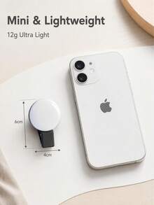 Mini Clip-On Portable Phone Selfie Fill Light, 3 Adjustable Light Modes, Rechargeable, Clip-On Phone Light, Portable Selfie Light, Rechargeable Phone Fill Light, Vlog Lighting Accessory, Live Streaming Fill Light, Travel Photography Light, 150mAh - one-size - View 7