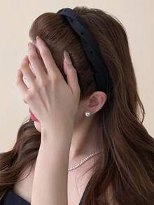 4pcs/1pc Twisted Fabric Headband, Mini Polka Dot Thin Hairband, Vacation Style, Essential For Beach, Weekend And Commute Outfits - Multicolor - View 5