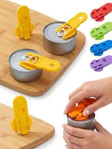 6pcs/3pcs/1pc Plastic Handheld Can Opener, Simple Beverage Can Opener, Cola Beer Seal Dust-Proof Cap Opener, Random Color - View 4