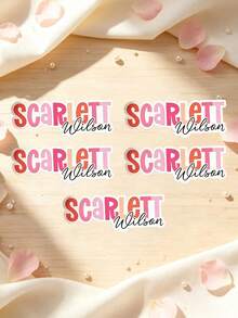 Custom Name Stickers, Personalized Stickers, Waterproof & Scratch-Resistant, Hollow Effect, Suitable For Cups, Personal Items, Lunch Boxes, Books, Computers, Phones, Coffee Mugs, Phone Cases, Ceramic Cups, Water Bottles - Multicolor - View 9