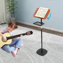Book Stand For Reading Book Holder Bookstand Cookbook Holder Floor-Standinng Reading Stand - Brown - View 4