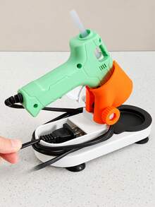 Multi-Functional Universal Hot Glue Gun Stand Accommodating Various Models Of Glue Guns, Featuring A Drip Tray, Cable Organizer Box, And Screw/Small Parts Storage Compartment To Keep Your Workspace Tidy - Hot Glue Gun Stand - View 6