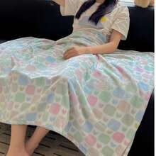 1pc Printed Flannel Blanket, High GSM Colorful Warm Soft Sofa Throw - Multicolor - View 5