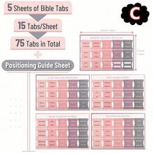 Unisex Bible Tabs, 75 Pieces, Pink Bible Tabs, Bible Book Tabs, Bible Study Tabs, Bible Index Tabs, Bible Learning Supplies, Perfect Gift - Bible Label - View 14