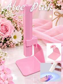 Portable UV Lamp With Static Pink Base, Mini Pencil Lamp For Nail Drying With USB Charging Cable, In Pink, Very Convenient And Easy To Use, For Professional And Home Use - Pink - View 1
