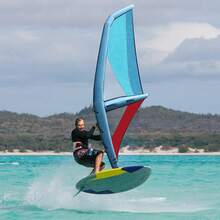 Inflatable Windsurf Sail, Oxford Cloth & PVC, 4.2㎡ Sail Area, 360° Rotatable Base, With Pump Backpack Foot Strap For Adult Water Sport - Blue and Red - View 7