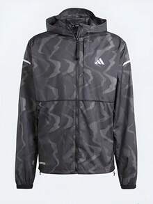 Adidas New Men's Outdoor Running Fitness Sports Hoodie Windproof Casual Jacket - Dark Grey - View 3