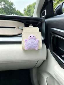 Little Turtle Car Air Vent Storage Box, Hanging Organizer Bag For Car AC Vent, Interior Accessory For Keys & Glasses Storage, Cute Car Decor - Turtle - View 10