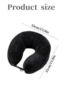 Multi-Functional Fillable U Neck Pillow Case, Portable Travel Pillow With Large Zipper Storage Pocket, Plush Comfort Fabric, Save Luggage Space, For Adults For Airplane, Road Trip & Office Rest - A - View 9