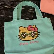 SANRIO 1pc Large Capacity Tote Bag - Durable Zipper Shoulder Bag, Suitable For Women | Perfect For Shopping And Daily Use, Canvas Tote Bag, Versatile Women's Handbag, With Zipper, Crossbody, With Compartments, Suitable For Work Occasions - View 13