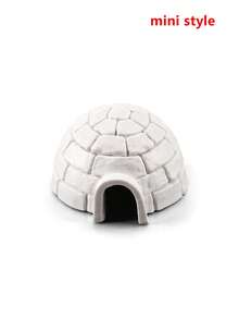 Realistic Arctic Architecture, Model, Miniature Snow House, Christmas Tree, Scene Model, Hidden Cabin, Static Display, Decoration, Christmas Decor, Christmas Gift, Yard And Garden Decoration, Miniature Landscape And Statue - Multicolor - View 12