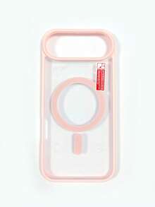 1pc 5-Style Optional Contrast Border Magnetic Large Window Transparent Phone Case, Ins Minimalist Phone Case, Built-In Magnetic Ring Supports Wireless Charging; Covers, A Style Transparent Border / B Style Light Pink Border / C Style Vibrant Orange Border / D Style Classic Black Border / E Style Light Gray Border, Raised Lens Full Coverage Anti-Drop Soft Shell, Minimalist Versatile Fashion Phone Case, Suitable For Personal Use, Birthday Gift Choice; Compatible With IPhone Case - Multicolor - View 96