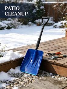 1pc Detachable Snow Shovel For Car Trunk, Heavy Duty Plastic Blade With D-Grip Handle For Winter Snow Removal, Sand And Gravel Cleaning - Snow Shovel - View 5