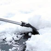 2in1 Telescoping Multi-Function Snow Shovel Brush - Extendable Handle With Ergonomic Grip, Heavy-Duty Ice Removal Tool For Car/Window/Driveway/Roof, Compact Portable Winter Essential - A - View 8