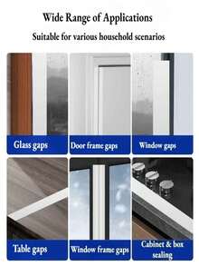 1 Roll Winter Weather-Stripping Tape: Leak-Proof Sealing Tape For Door Gaps And Windows. Windproof, Soundproofing, And Heat-Retaining Adhesive Seal Strip; Removable And Residue-Free. Suitable For Doors, Windows, Air Conditioners, Vents, And Pipes. - Multicolor - View 11