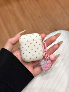1pc Multicolor Polka Dot Smooth Earphone Case For Air Pods 4 + Matching Heart Bell/Chain/Pendant Earphone Case Compatible With Air Pods 1/2/3/Pro/Pro 2nd Protective Cover. - Multicolor - View 31